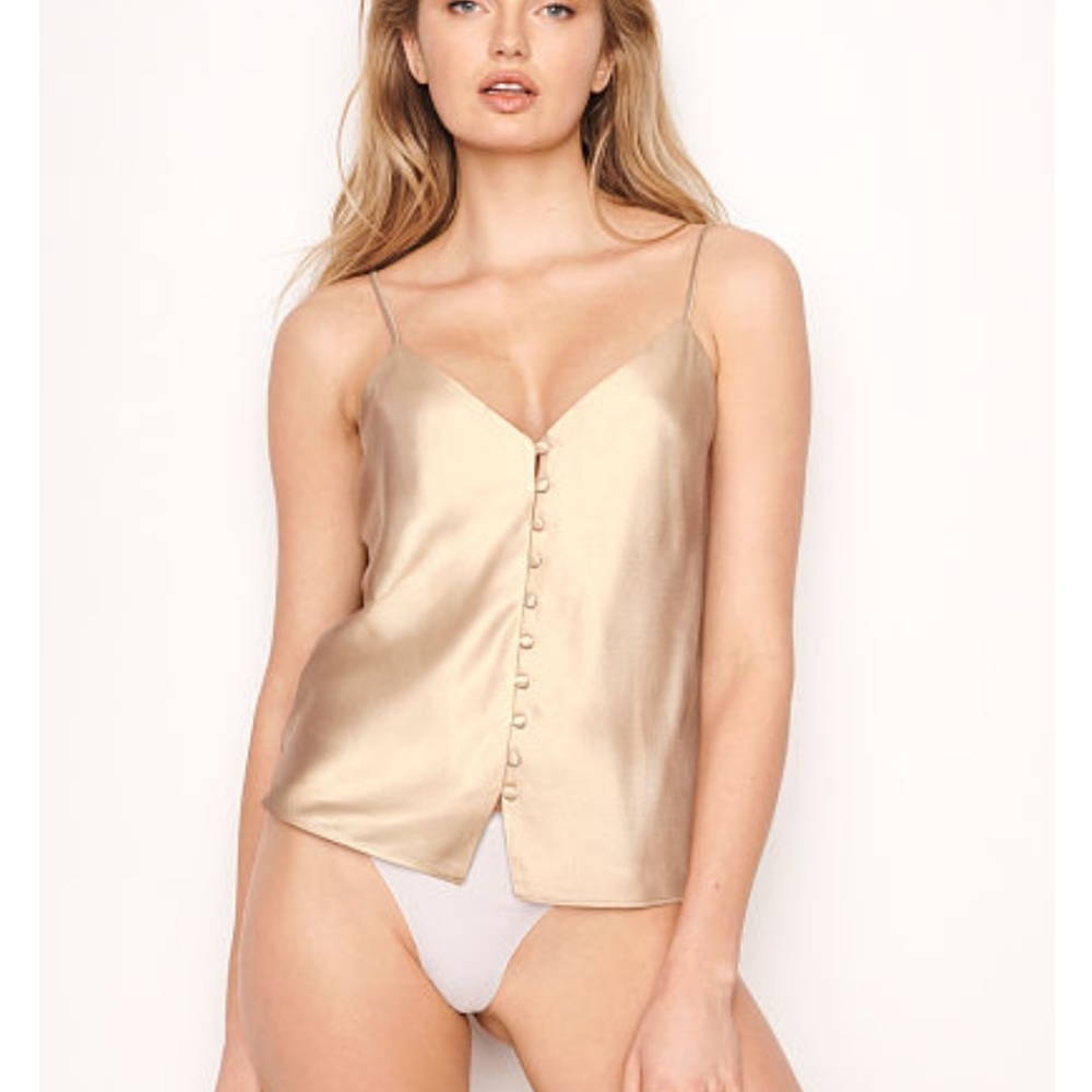 Victoria's Secret Button Front Silky Camisole BNWT